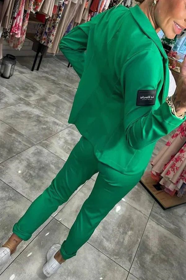 Isabelle | Spersonalizowany zestaw z miękką marynarką i luźnymi dresami