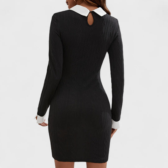 Fatima - Elegancka sukienka z kołnierzykiem