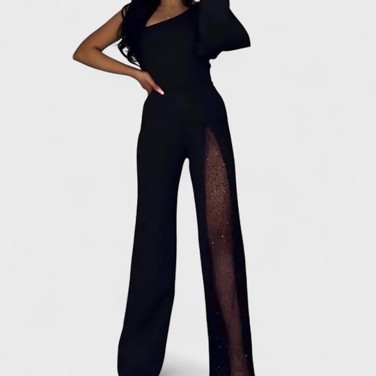 Ines - Nowoczesny kombinezon z szerokimi nogawkami