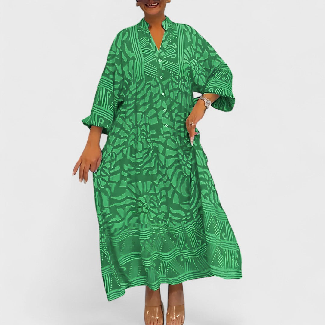 Ava – Sukienka z artystycznym wzorem