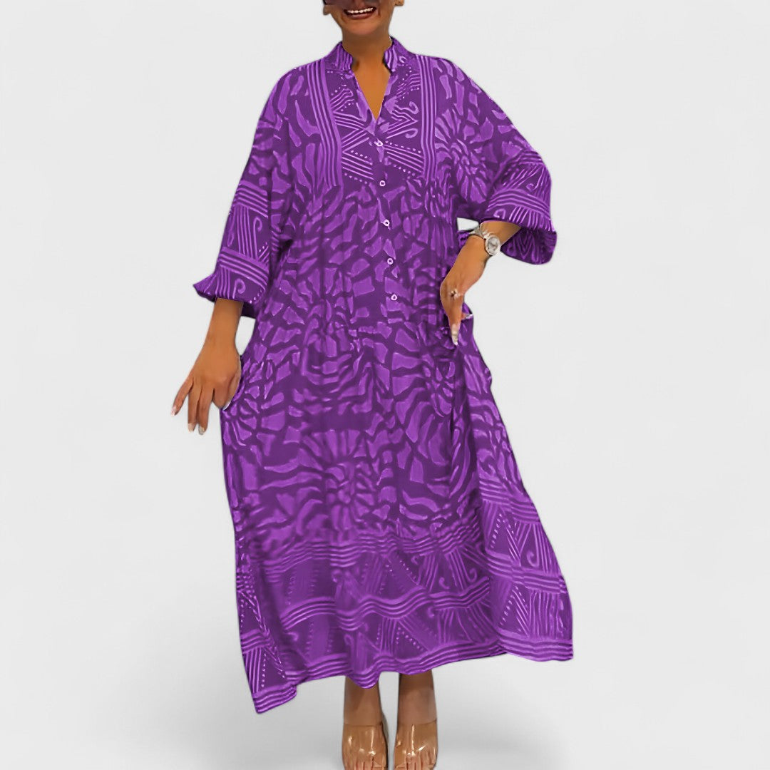 Ava – Sukienka z artystycznym wzorem