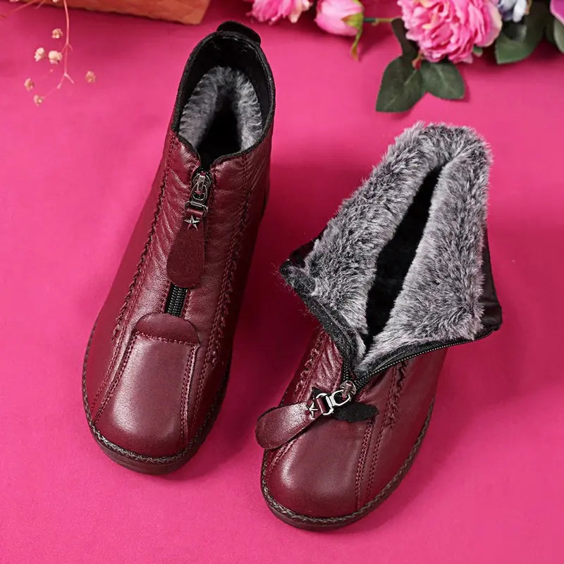 🔥Promocja ostatniego dnia – 50% zniżki -Damskie antypoślizgowe botki ze skóry naturalnej