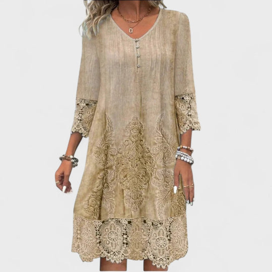 Helle - Elegancka sukienka koronkowa