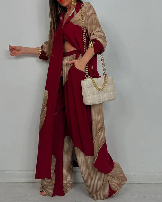 Elwira – Dwuczęściowy letni komplet z lekkiej tkaniny