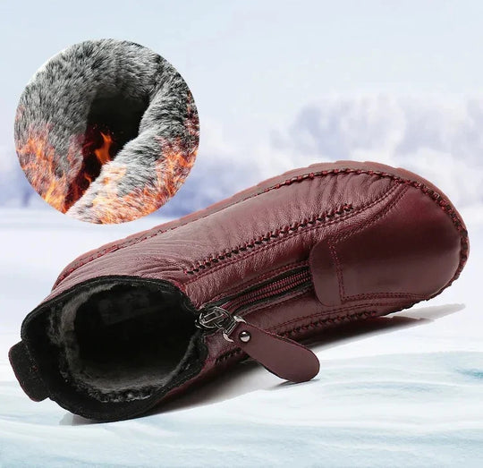 🔥Promocja ostatniego dnia – 50% zniżki -Damskie antypoślizgowe botki ze skóry naturalnej