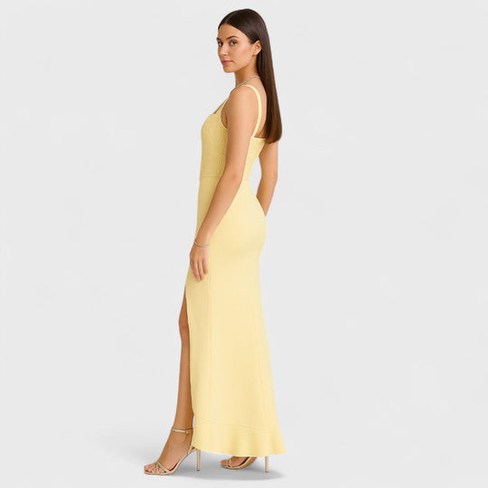 Bella - Sukienki Corset z Satyny z Falbanami