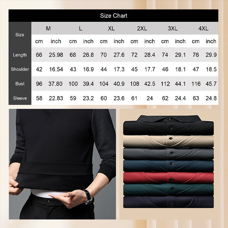 🔥49% ZNIŻKI! 🍂 Dwuczęściowa Koszula z Kołnierzykiem w Paski – Styl Jesienno-Zimowy z Oddychającej i Wygodnej Bawełny 👔📦