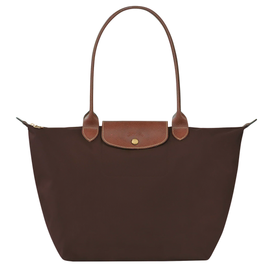 Longchamp - Duża torba Le Pliage, hebanowa