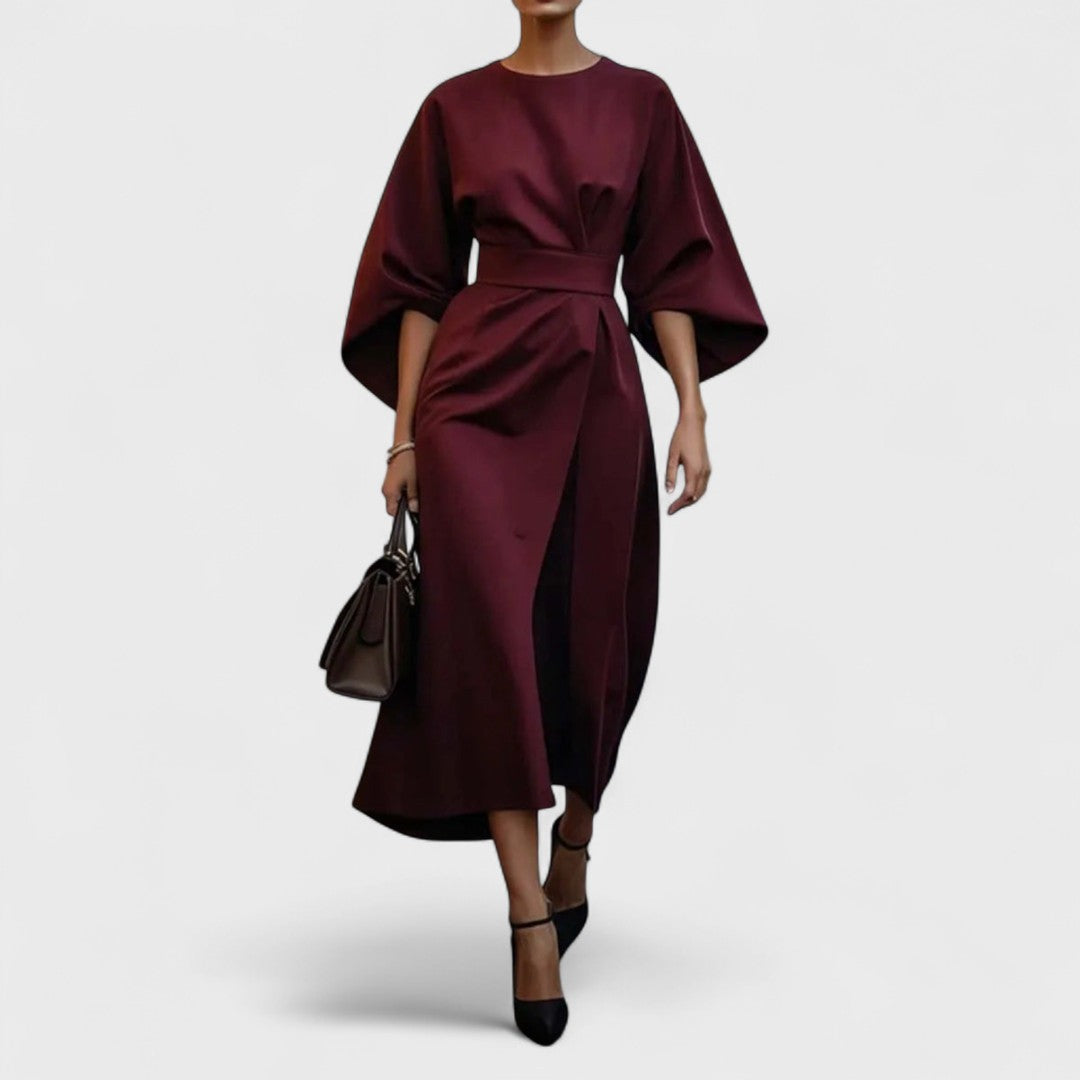 Louise - Elegancka sukienka z paskiem