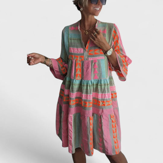 Juliane - Sukienka boho z falbanami