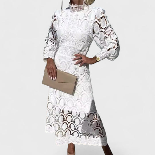 Élise - Sukienka z błyszczącej koronki, kobieca