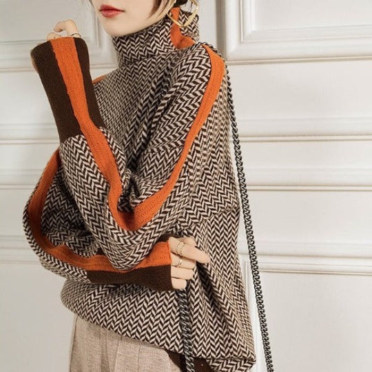 Eleanor | Luksusowy golf w jodełkę