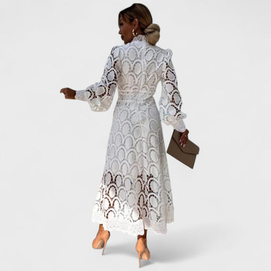 Élise - Sukienka z błyszczącej koronki, kobieca