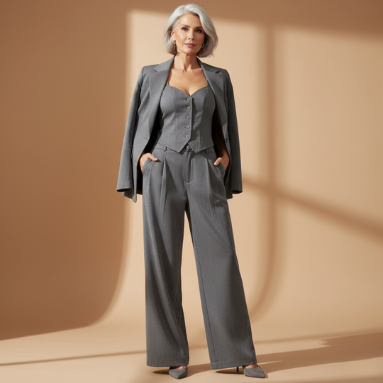 Hailey - Elegancki Garnitur 3‑Częściowy