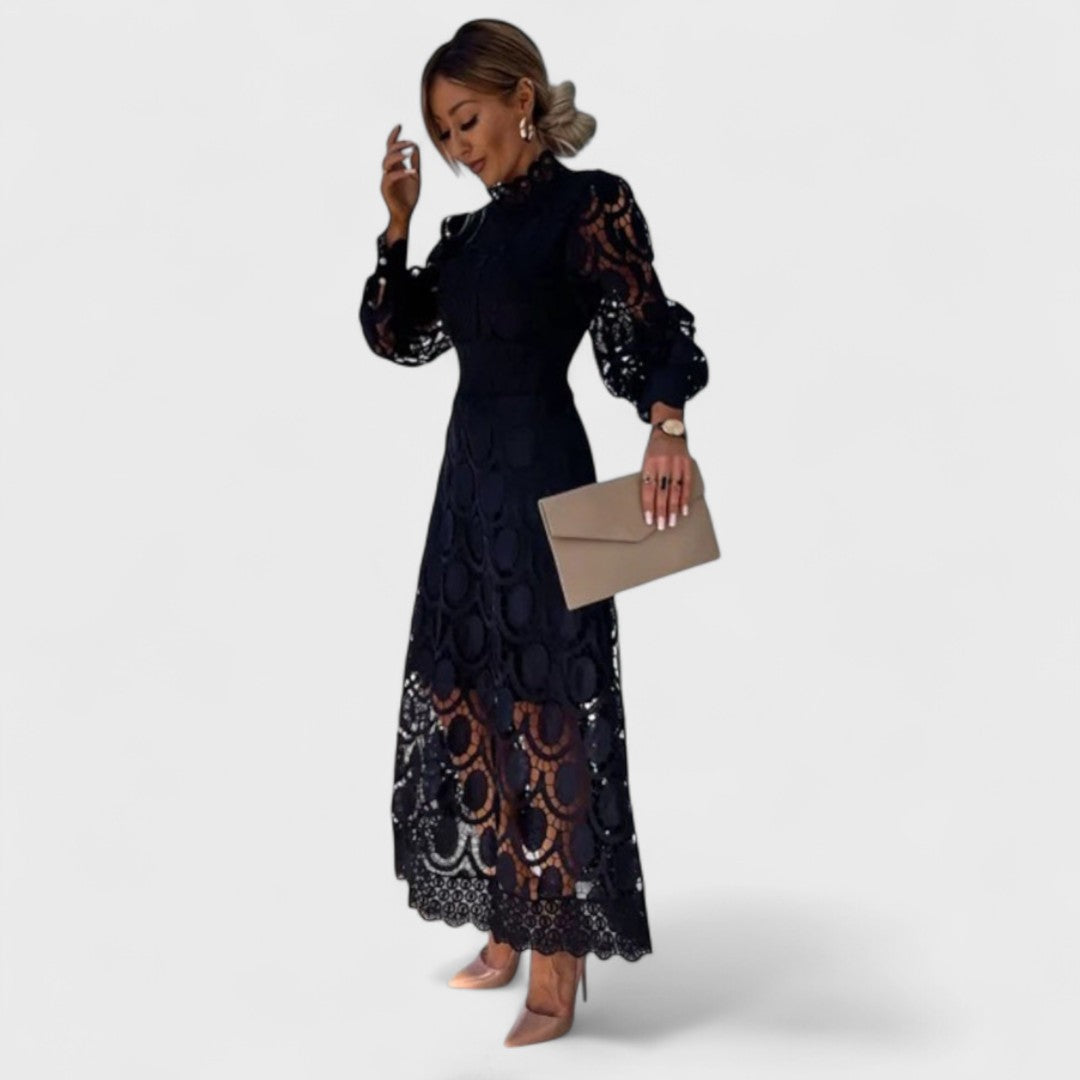 Élise - Sukienka z błyszczącej koronki, kobieca