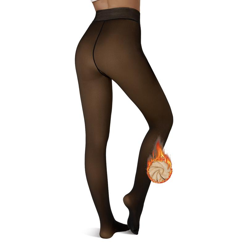 Rajstopy z podszyciem polarowym z pojedynczym szwem z przodu i z tyłu