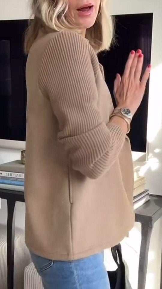 Alurea – Elegancka marynarka z rękawami z dzianiny