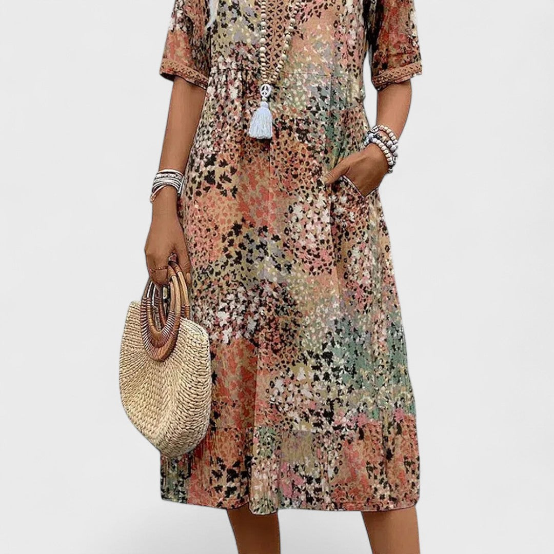 Colette - Wibrująca sukienka midi