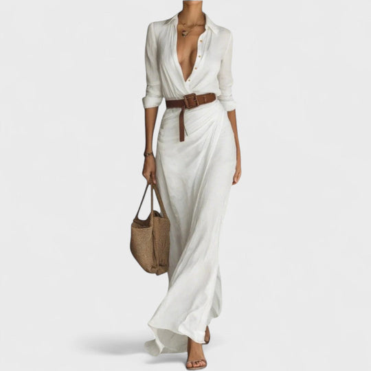 Nirelle - Sukienka kopertowa z paskiem w talii