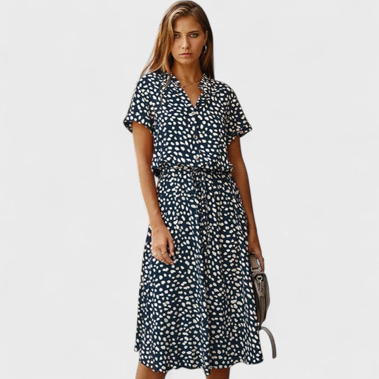 Madelina - Elegancka letnia sukienka w wielokolorowym wydaniu