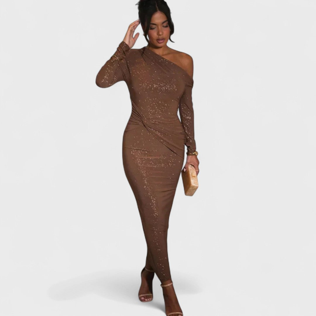 Moa - Lśniąca sukienka maxi